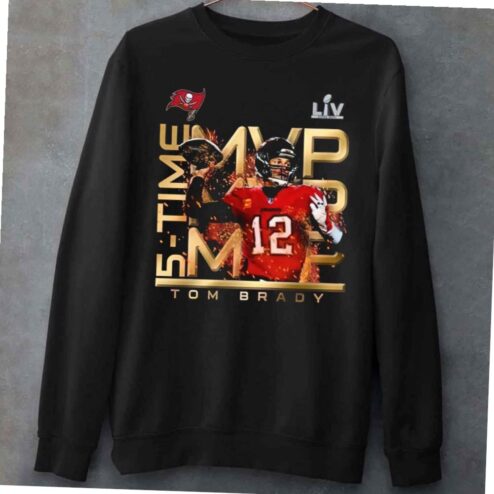 Tom Brady Tampa Bay Buccaneers Mvp 5 Times Super Bowl Lv T-shirt