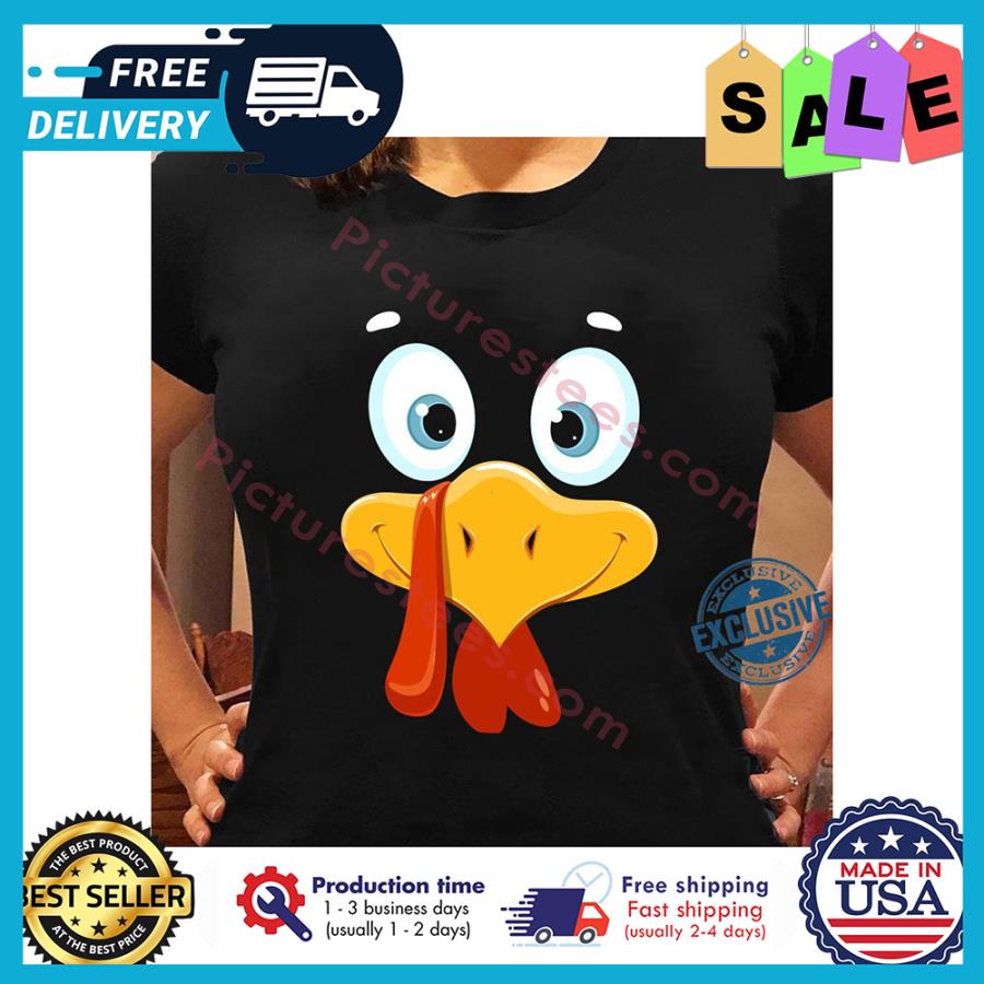 Turkey face thanksgiving shirt