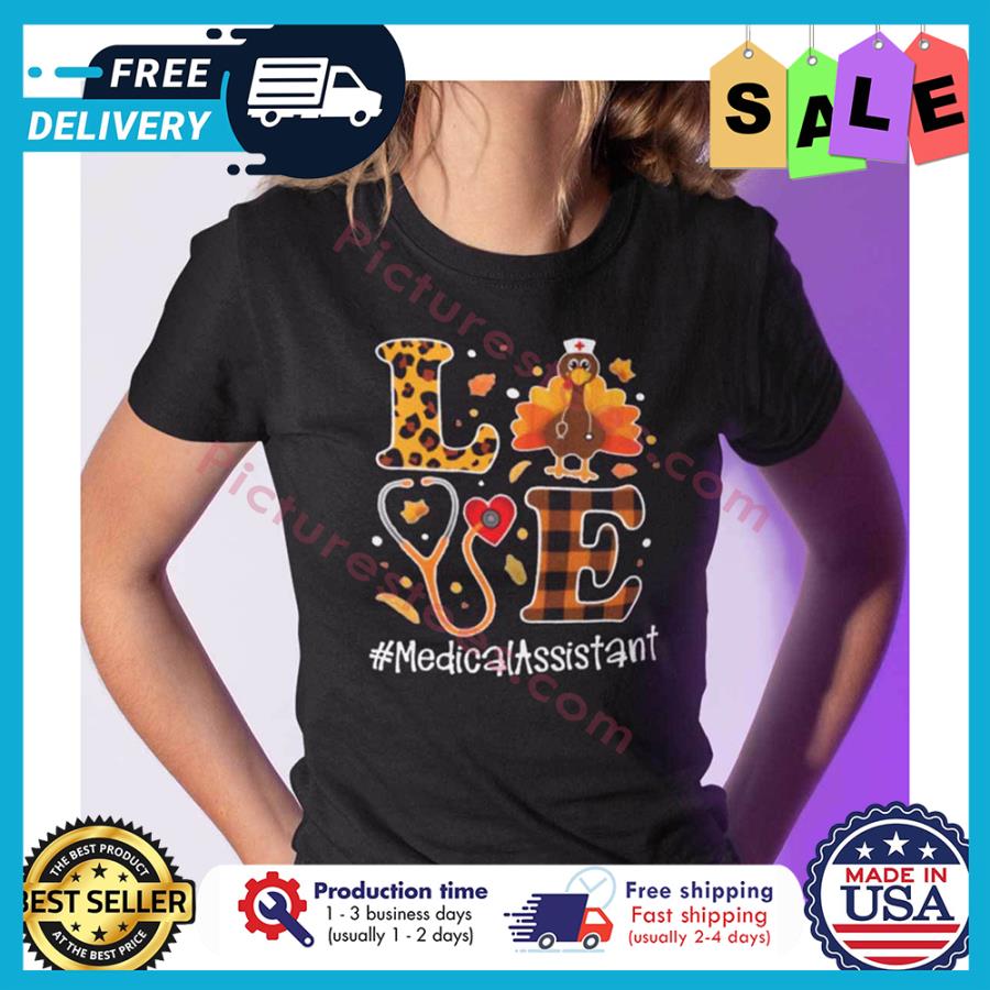 Turkey leopard plaid nurse medical assistant thanksgiving shirt