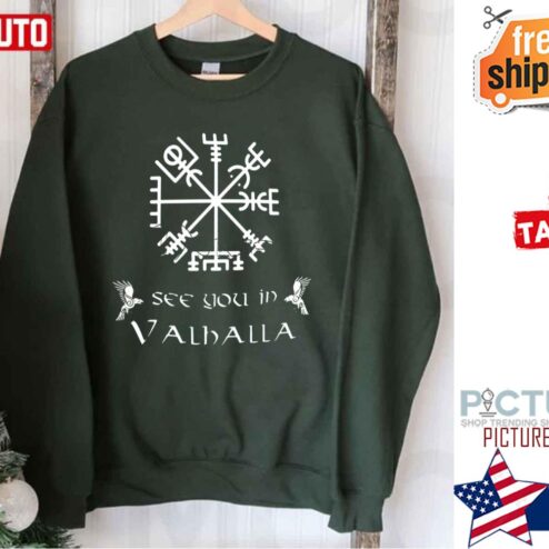 Viking Vegvisir Compass See You in Valhalla Shirt
