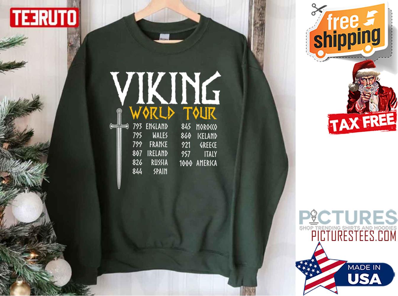 Viking World Tour Funny Norse Mythology Sweatshirt