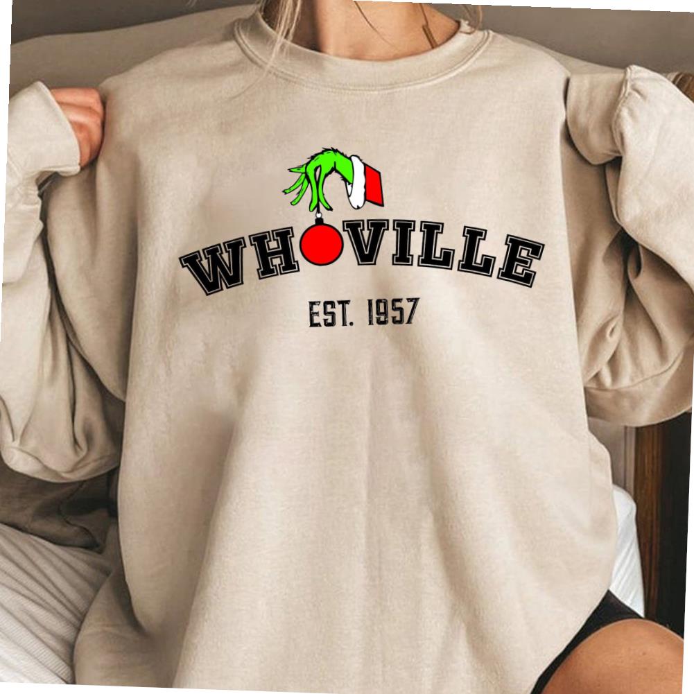 Whoville Grinch Hand Est 1957 Funny Xmas T-shirt