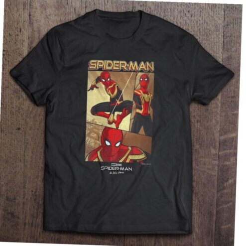 Womens Marvel Spider-Man No Way Home Spider-Man Panel Poster T-shirt