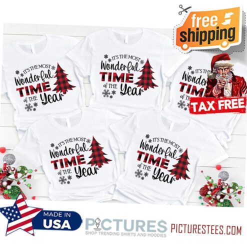 Wonderful Christmas Time shirt, Family Christmas Shirt, Family matching Christmas Cute shirts