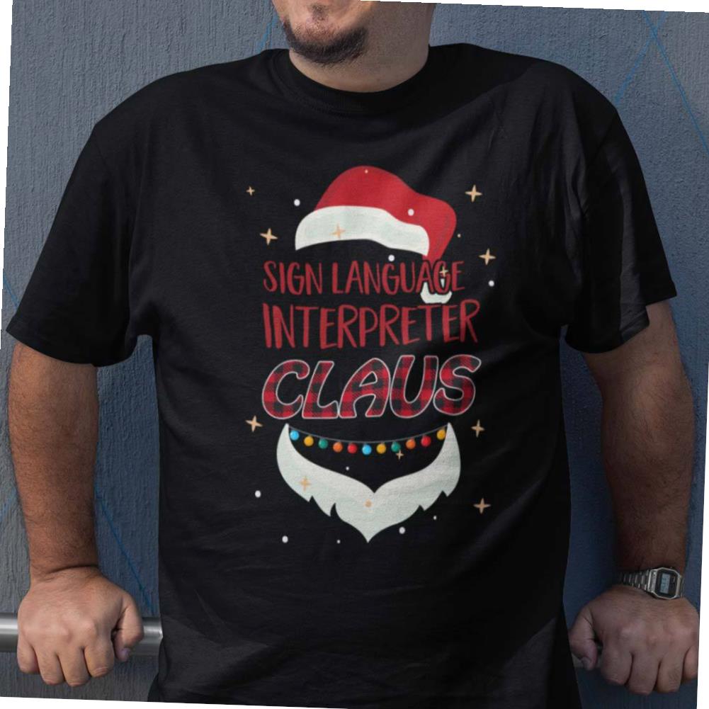 X-mas Sign Language T-shirt Sign Language Interpreter Claus T-shirt