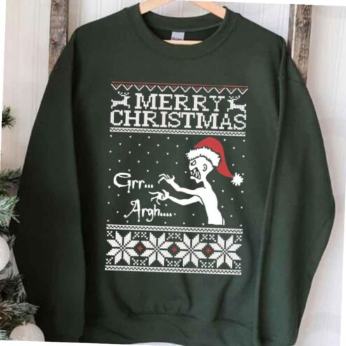 Zombie Grr Argh Ugly X-mas T-shirt
