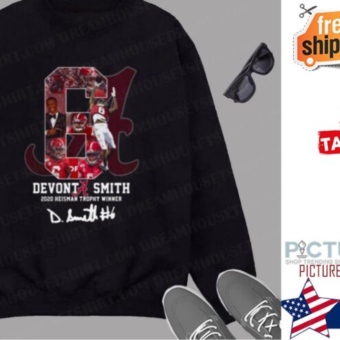 6 Devonta Smith 2020 Heisman Trophy Winner Signature Shirt