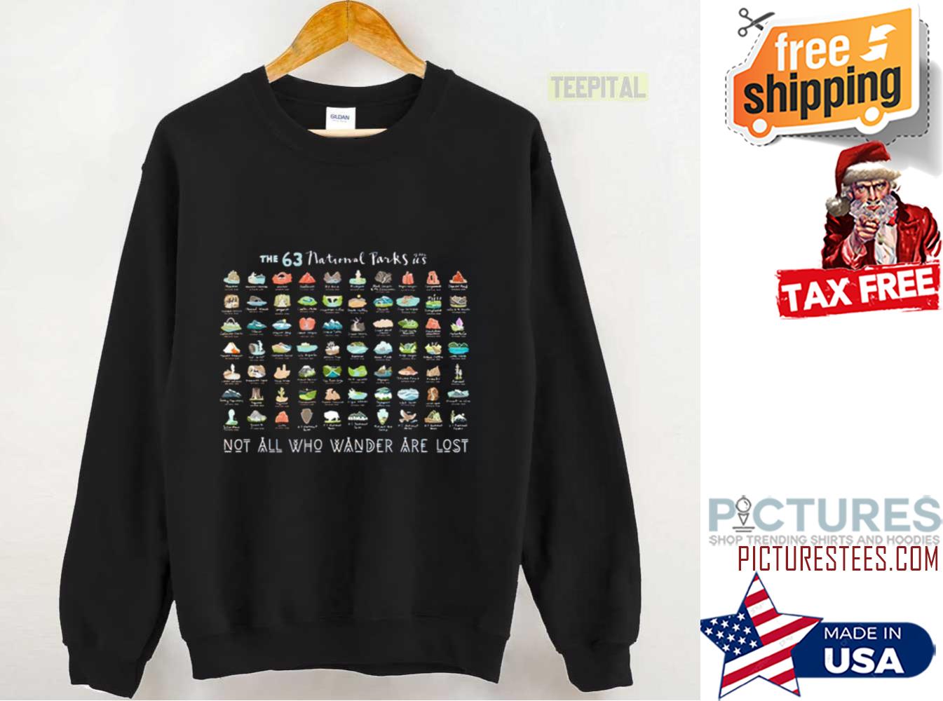 63 US National Parks USA Road Trip Sweater