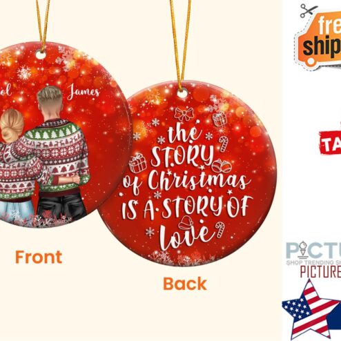 A Story Of Love Personalized Two Sided Ceramic Ornament
