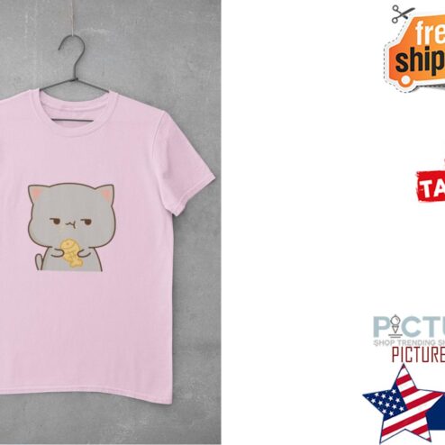 Adorable Cute Funny Bratty Cat Eating Food Shirt, Perfect Christmas Gift for Friends and Family, Gift for Family and Friends Shirt