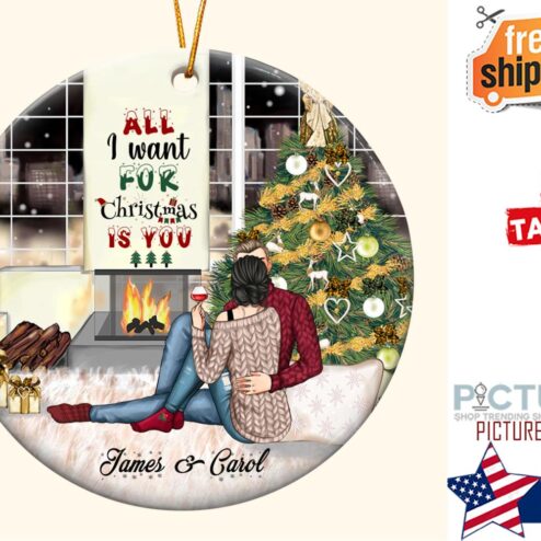 All I Want For Christmas Is You Personalized Ceramic Ornament