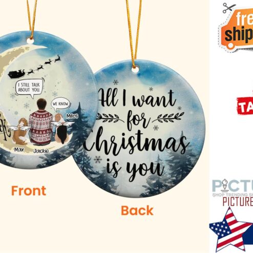 All I Want For Christmas Personalized Two Sided Ceramic Ornament