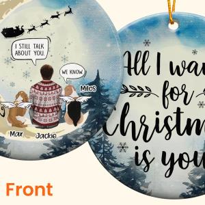 All I Want For Christmas Personalized Two Sided Ceramic Ornament unisex, hoodie, sweatshirt All I Want For Christmas Personalized Two Sided Ceramic Ornament unisex, hoodie, sweatshirt