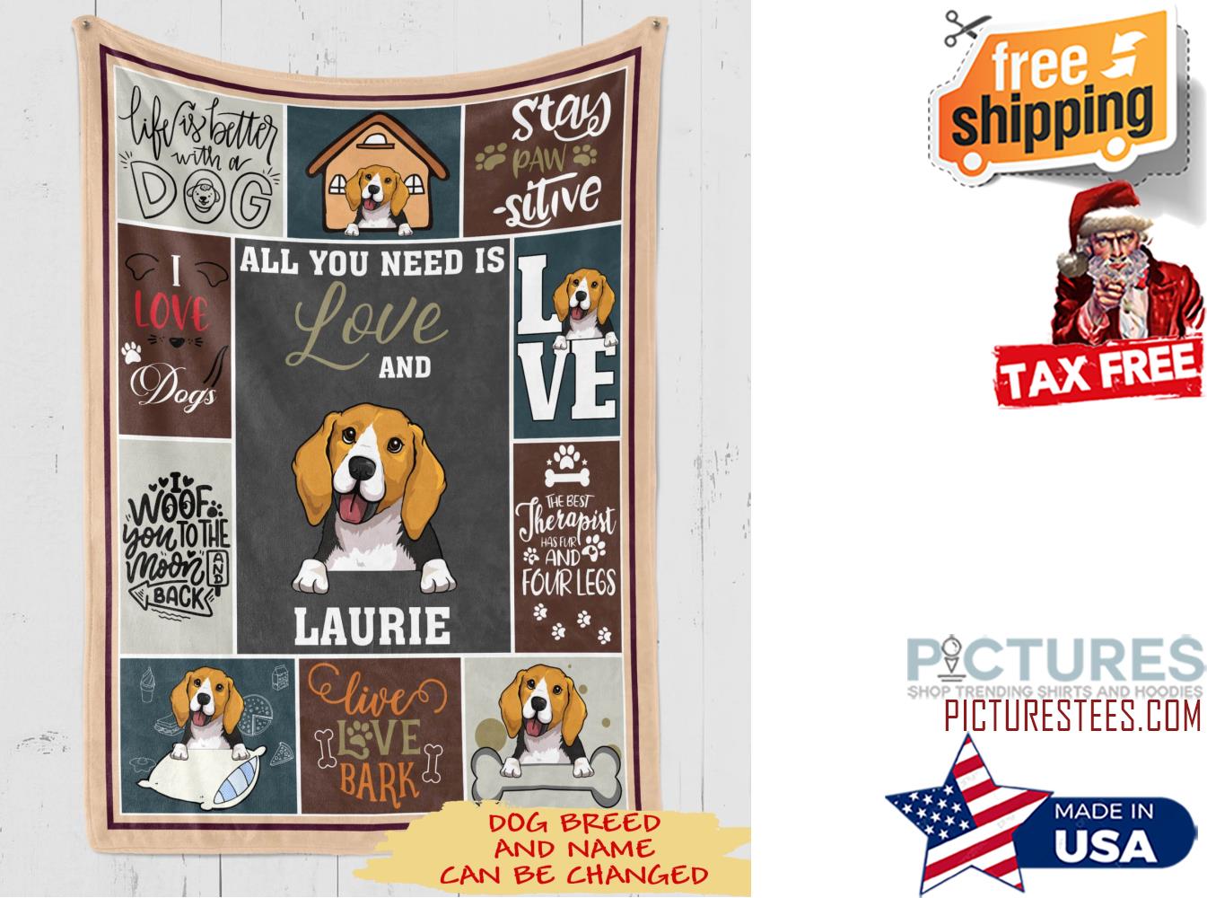 ALL YOU NEED PERSONALIZED CUSTOM FLEECE BLANKET