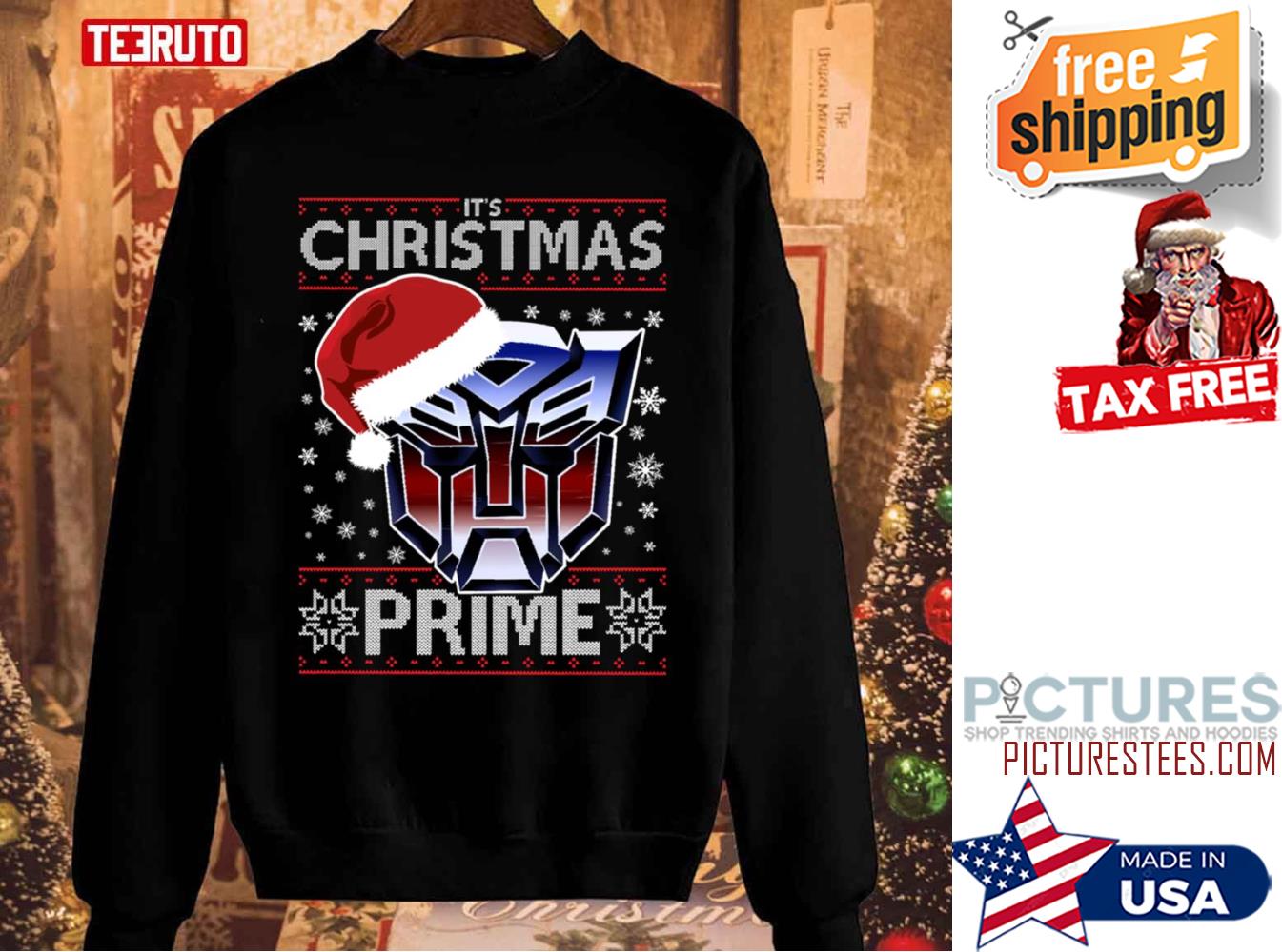 An Autobot Merry Christmas Transformers Sweatshirt