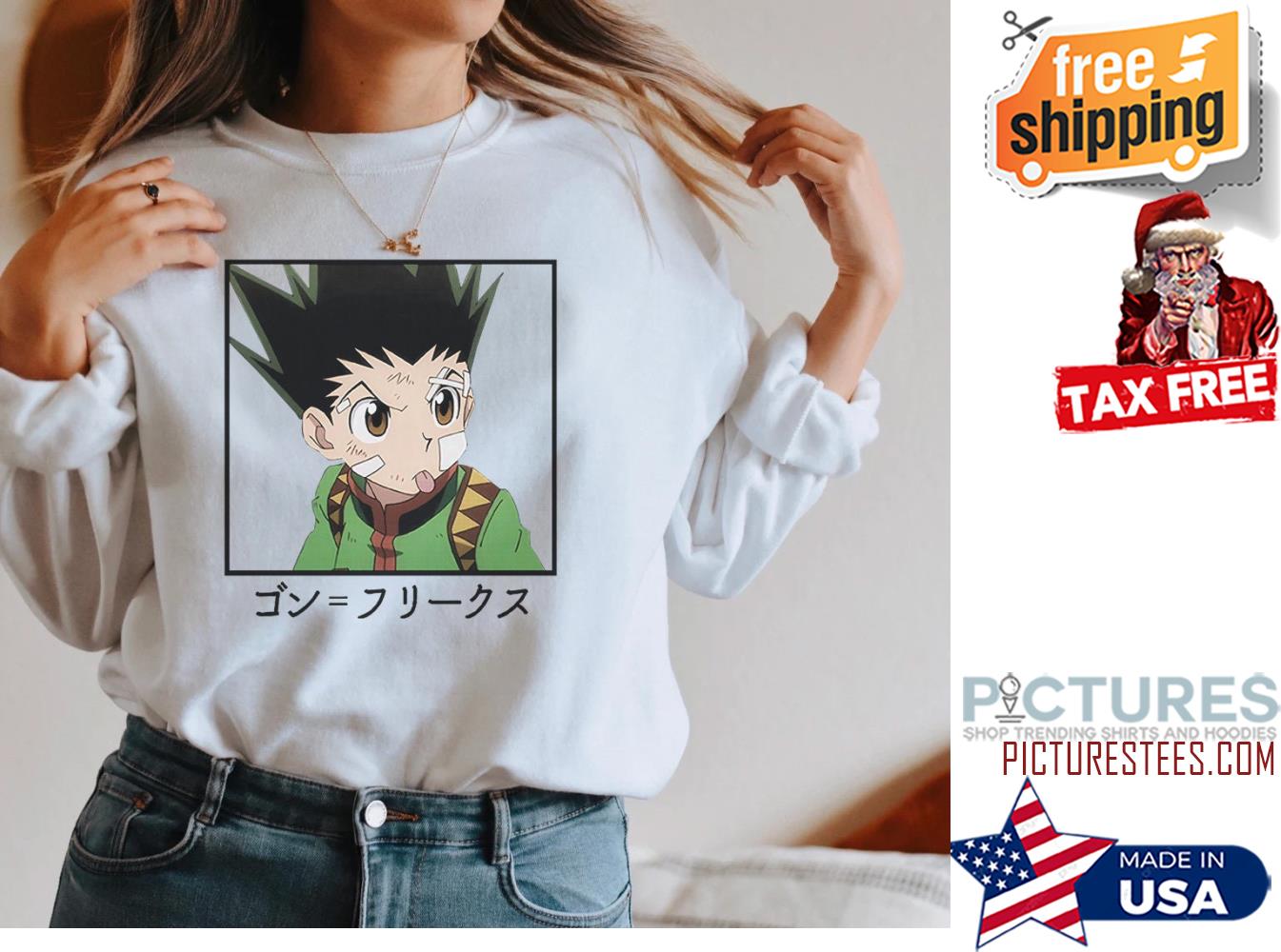 Hunter X Hunter Anime Gon Freecss Men's Green And White Tie Dye T-shirt  Large