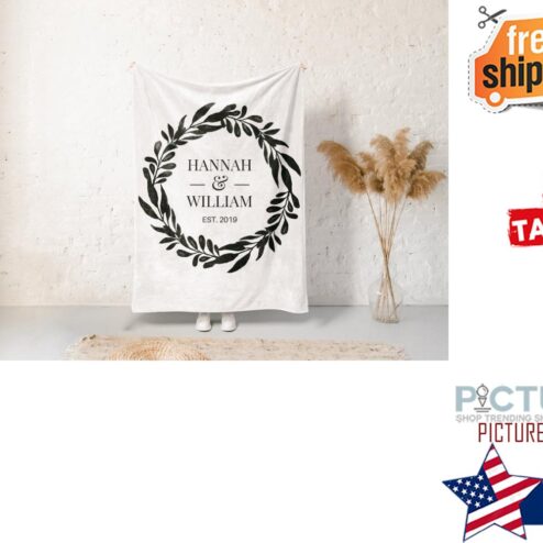 Anniversary Gift Wedding Gift Blanket Family Monogram Blanket