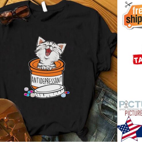Antidepressant Cat Shirt, Funny Cat Shirt, Cat Lover Gift, Kitty Kitten Shirt, Womens Cat Shirt