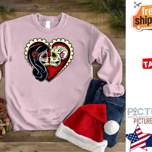 Ashes Day Of The Dead Couple Sugar Skull Lover shirt