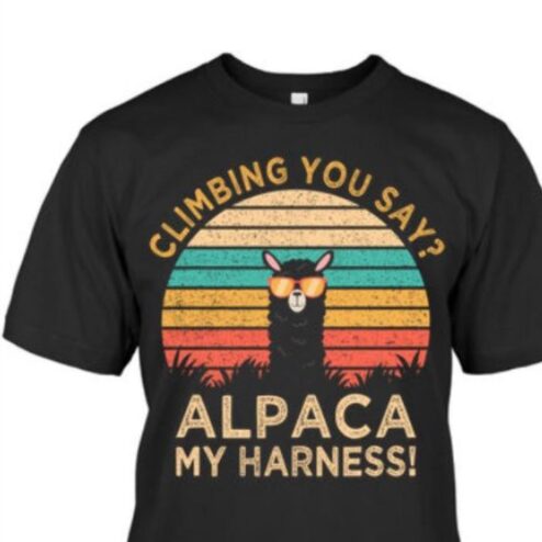 Llama climbing you say alpaca my harness vintage shirt