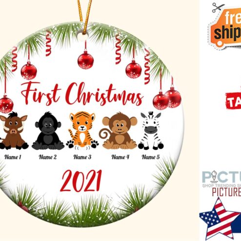 Baby 1st Christmas Personalized Ceramic Ornament