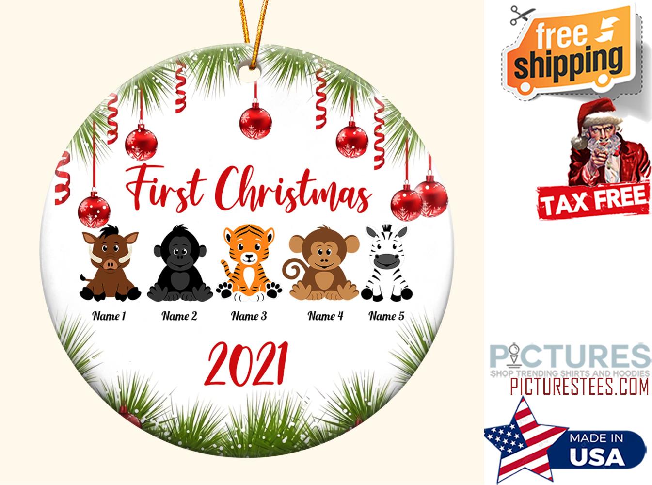 Baby 1st Christmas Personalized Ceramic Ornament