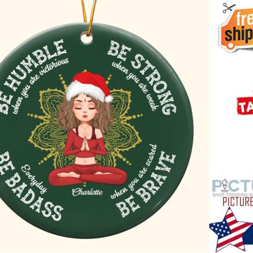 Be Humble Be Badass Personalized Ceramic Ornament