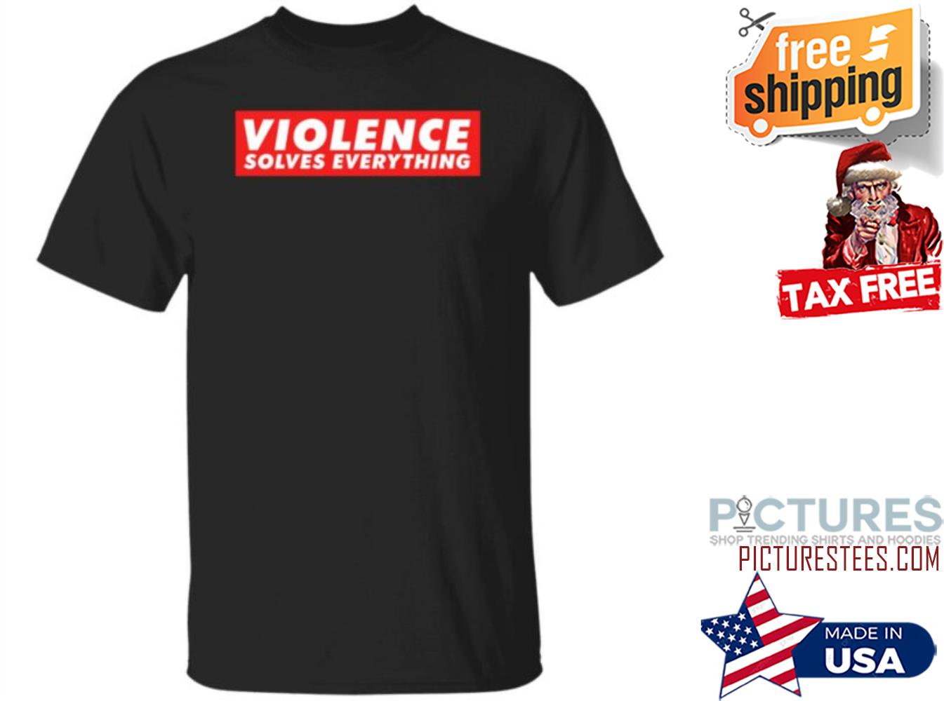 Bec Rodriguez Violence Solves Everything Jake Shields Shirt