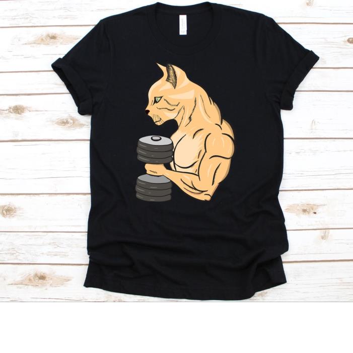 Cat Lifting Shirt, Bodybuilding, Cat Shirt, Cat Gift, Cat Lover Shirt, Funny Cat Shirt, Sushi Shirt, Gym Lover, Fitness Shirt