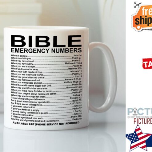 Bible Emergency Numbers Mug