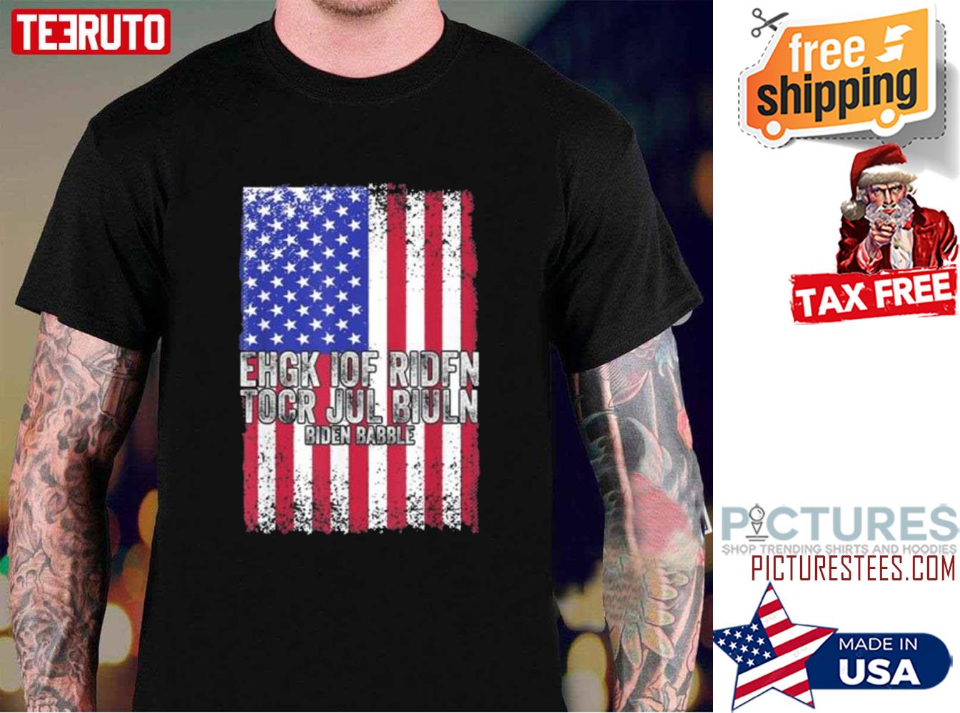 Biden Babble Ehgk Iof Ridfn Tocr Jul Biuln American Flag Shirt