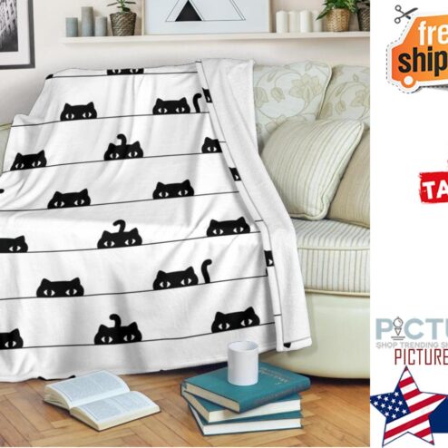 Black Cat Adult Kid Blanket