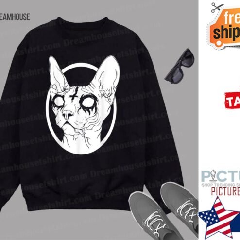 Black Metal Sphynx Cat I Goth and Death Metal shirt