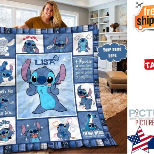 Blanket  Stitch Gift For Daughter, Son, Grandkid  Stitch Lover Gift  Disney Blanket  Christmas Decoration Blanket