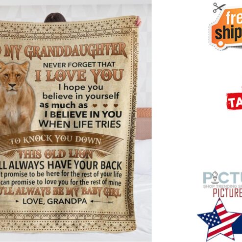Blankets For Gift, Lion To My Granddaughter Never Forget That Grandpa Fleece