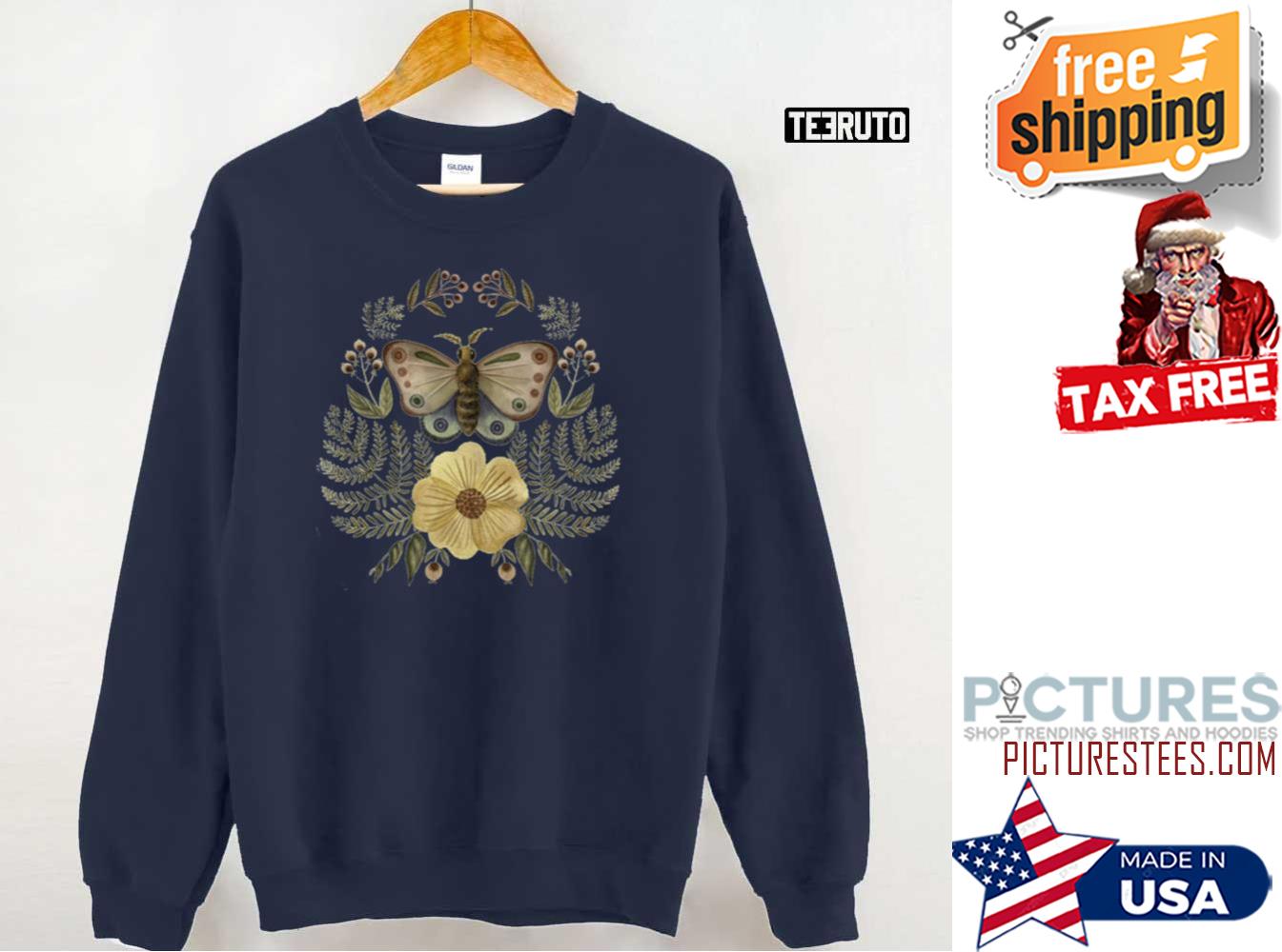 Boho Butterfly Floral Nordic Cottagecore Botanical Garden Lover Sweatshirt