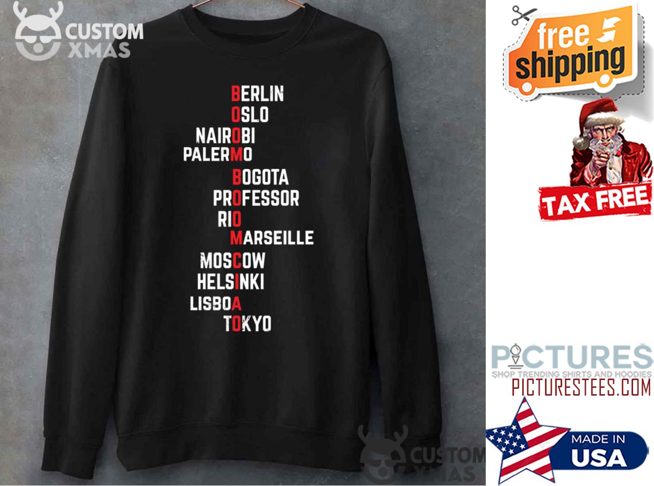 Boom Boom Ciao Money Heist Funny Acronim Sweater Boom Boom Ciao Money Heist Funny Acronim Sweater