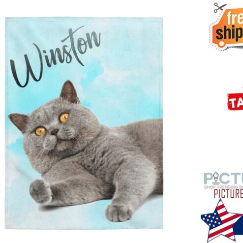 Cat Blanket, Personalized cat blanket, Personalized cat lover gift, Pet photo blanket