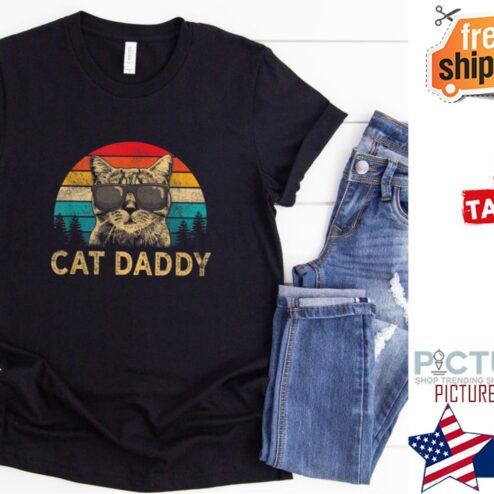 Cat Daddy Shirt, Cat Lover Shirt, Funny Cat Tee, Cat Father, Cat Dad, Retro Shirt