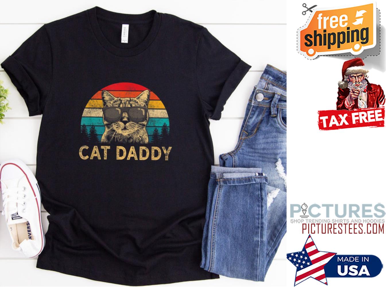 Cat Daddy Shirt, Cat Lover Shirt, Funny Cat Tee, Cat Father, Cat Dad, Retro Shirt