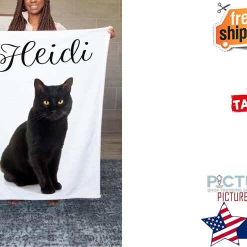 Cat Fleece Throw Blanket, Cat Blanket, Sherpa Personalized Cat Blankets, Cat Lover Gift, Custom Blanket Adult, Cozy Blanket