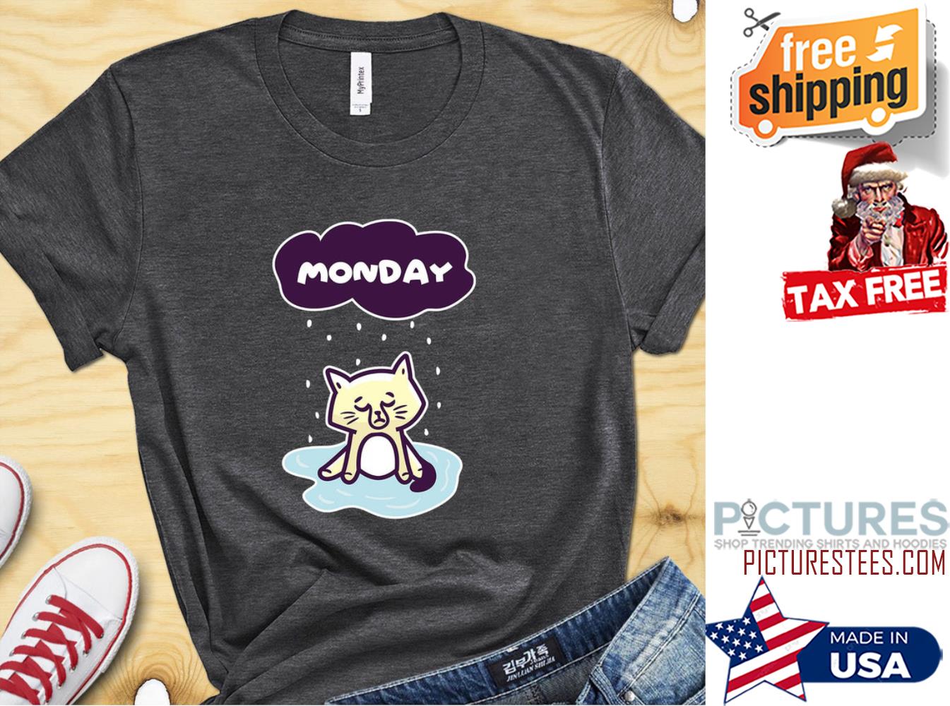 Cat Monday Shirt, Gift For Cat Lover, Funny Cat Shirt, Crazy Cat Lady, Cute Cat Shirt, Kitten Shirt, Kitty Shirt, Womens Cat Shirt