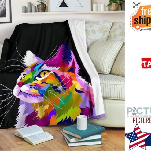 Cats Blanket Cats print Blanket Cat Throw blanket Cat Mom Dad Blanket