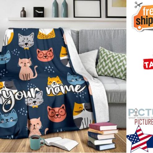Cats Blanket Cats print Blanket Cat Throw blanket Cats Fleece blanket