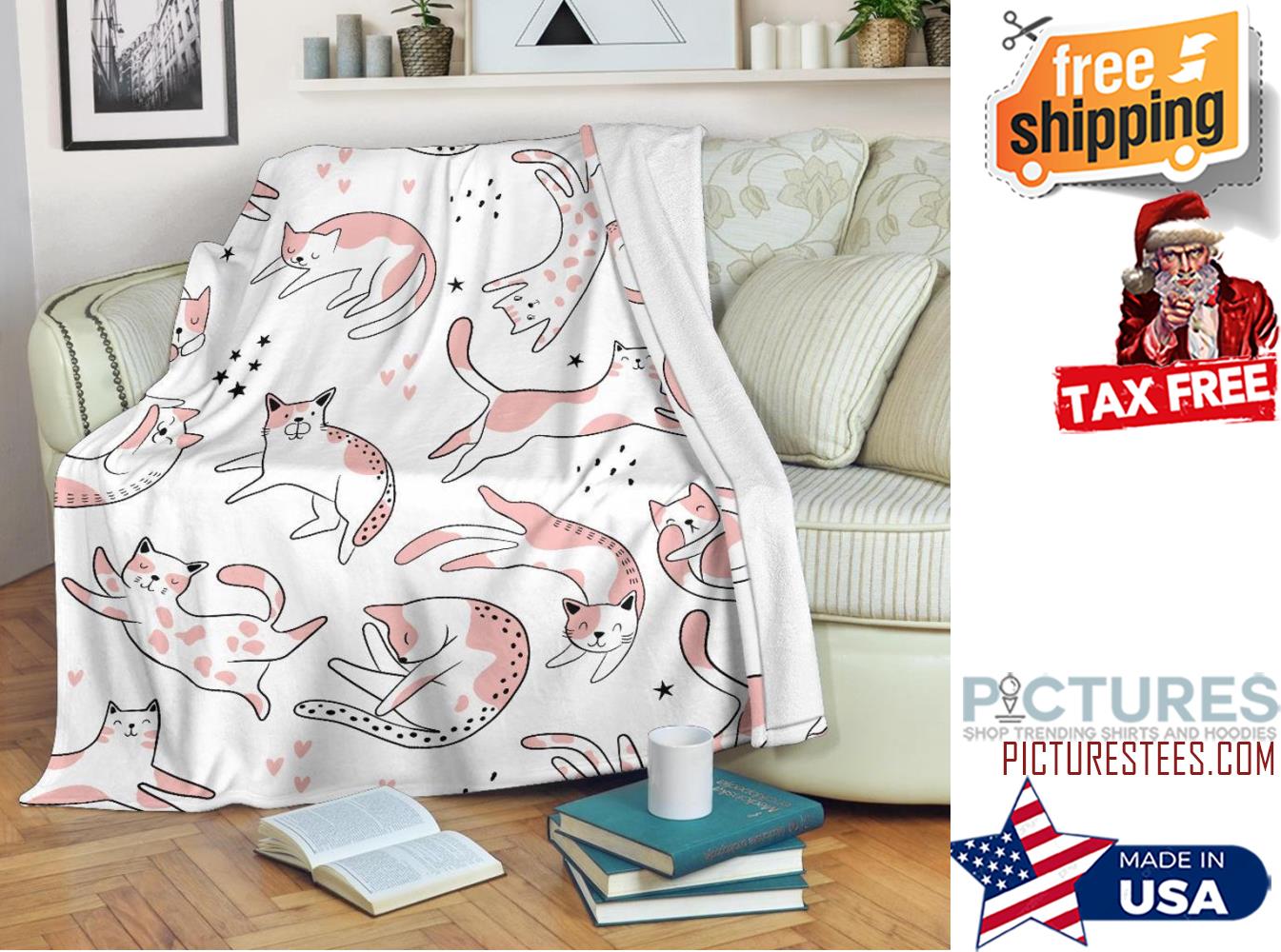 Cats Blanket Cats print Blanket Cat Throw blanket