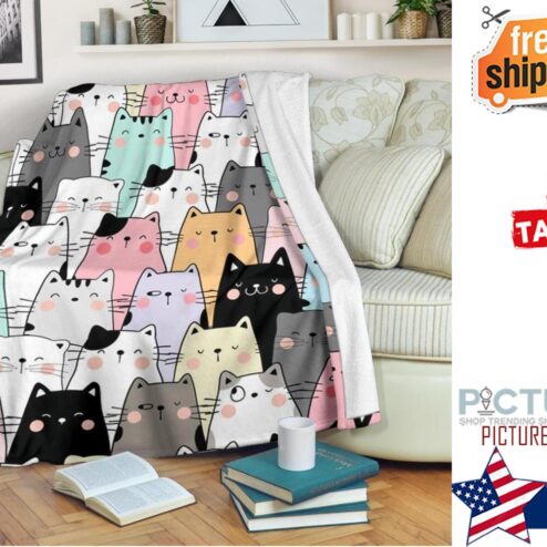 Cats Blanket Cats print Blanket Cat Throw blankets