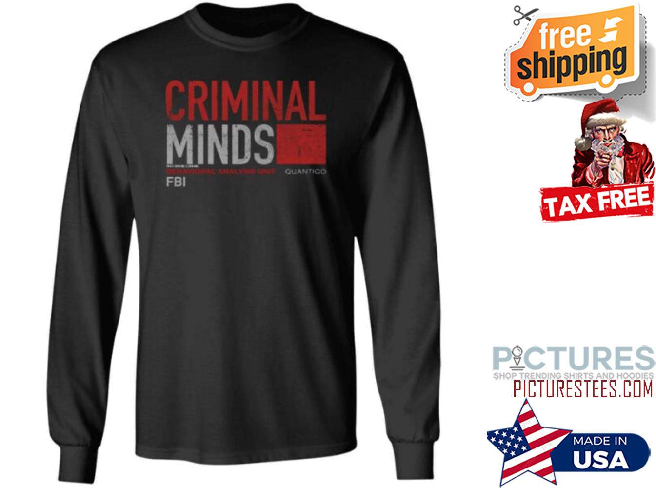 Cbs Store Criminal Minds Distressed BAU Quantico Sweatshirt