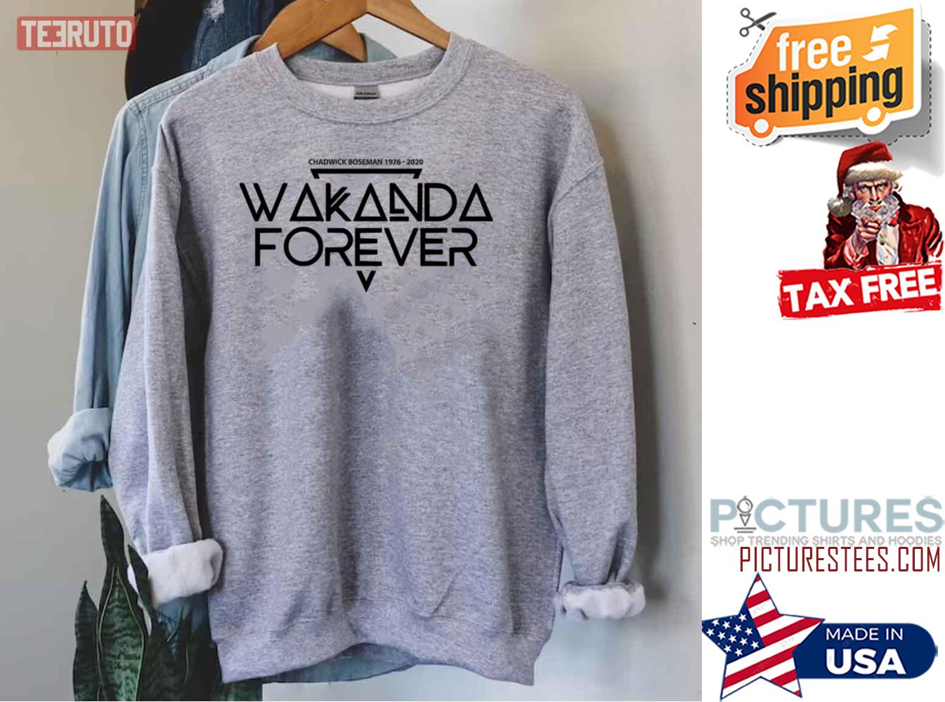 Chadwick Boseman Wakanda Forever Rest In Peace Black Panther Sweatshirt