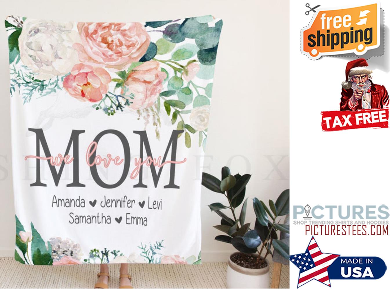 Christmas Gift For Mom Grandparents, Christmas Blanket
