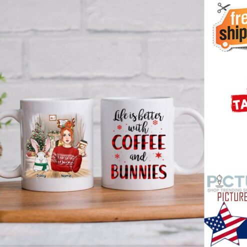 Christmas Rabbit Lovers Personalized Mug
